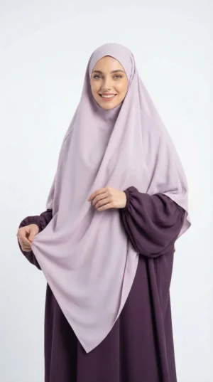 Khimar soie de médine lilas - Studio Style