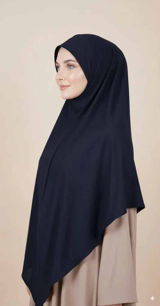 Navy blue jazz khimar