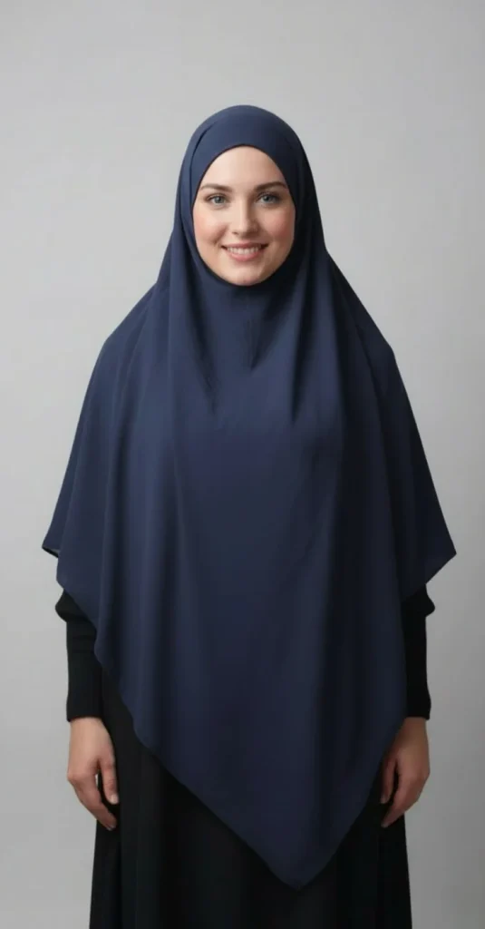 long navy blue khimar