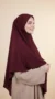 Long Bordeaux Khimar - Minimal Photo - Model Style: Hijabi