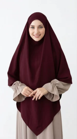khimar soie de medine bordeaux