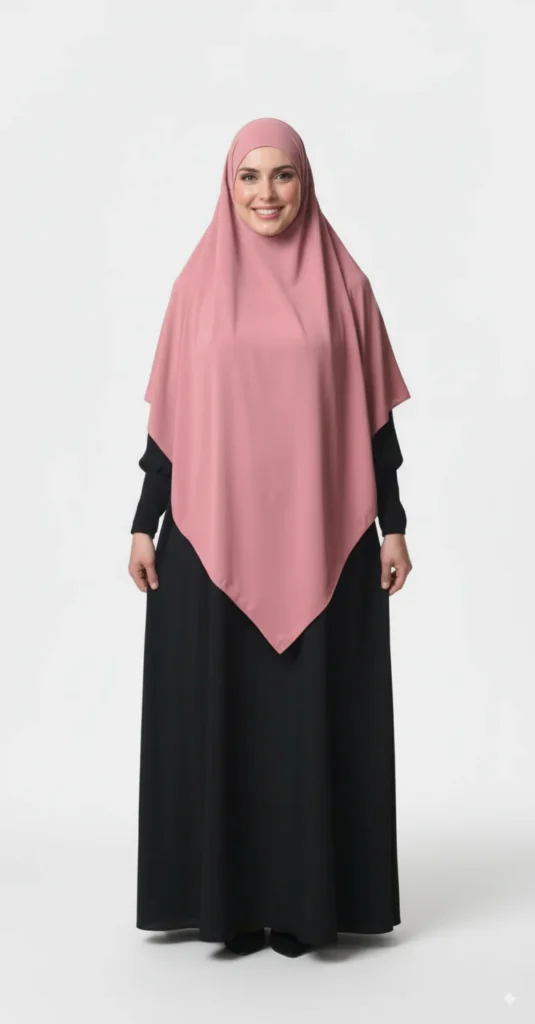 Khimar Soie de médine rose – view 2