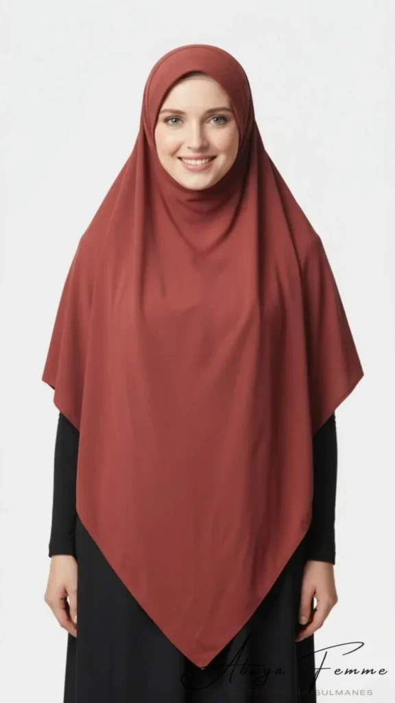 medina silk khimar rust