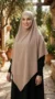 Khimar Soie de medine Taupe - Lifestyle Photo - Model Style: Hijabi