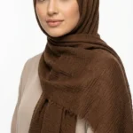 Hijab froissé Chocolat