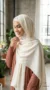 white underscarf neck cover lifestyle