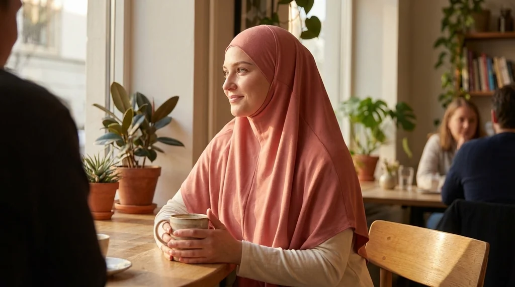 Khimar long Vieux Rose 1 Khimar long Vieux Rose