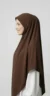 Long Leather Brown Khimar - Image 2
