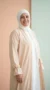 Beige Medina Silk Kimono - Minimal Photo - Model Style: Hijabi