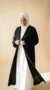 Black Medina Silk Kimono - Minimal Photo - Model Style: Hijabi