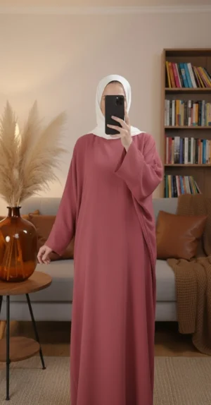 Abaya Papillon Terracotta