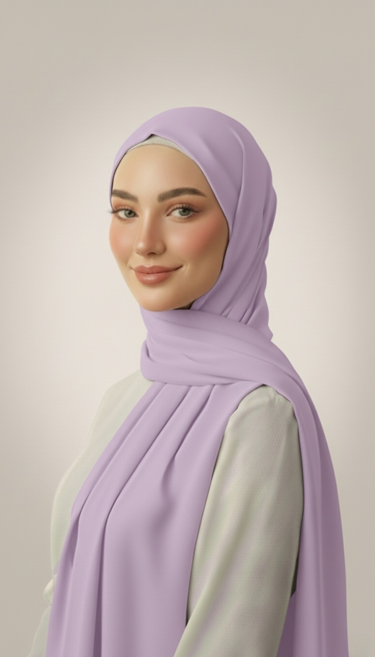 Hijab Soie de Médine lilas