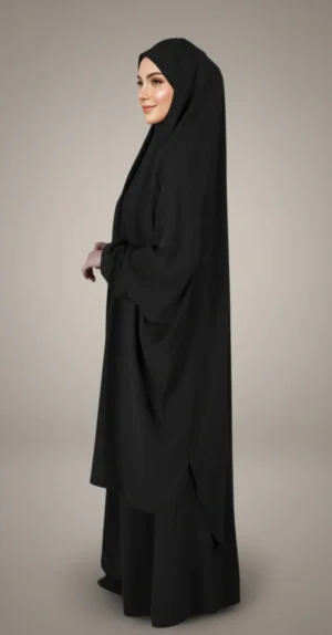 Jilbab femme 2 pièces Noir avec Jupe