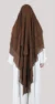 Khimar 3 Voiles pas cher Marron
