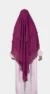 Khimar 3 Voiles pas cher Mauve en mousseline