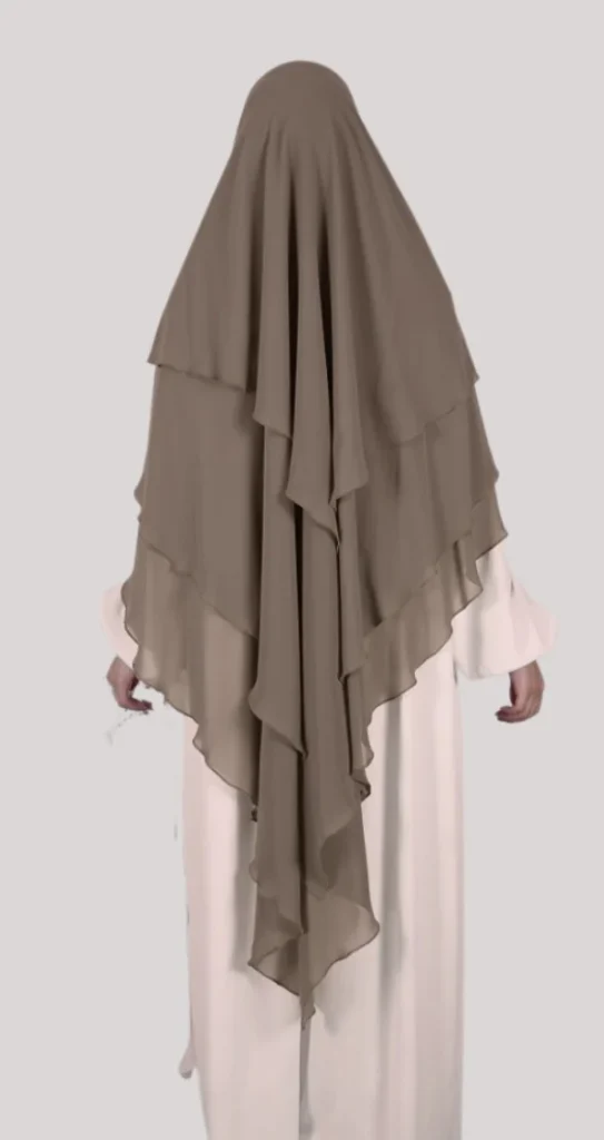 Khimar 3 Voiles Taupe – vista 1