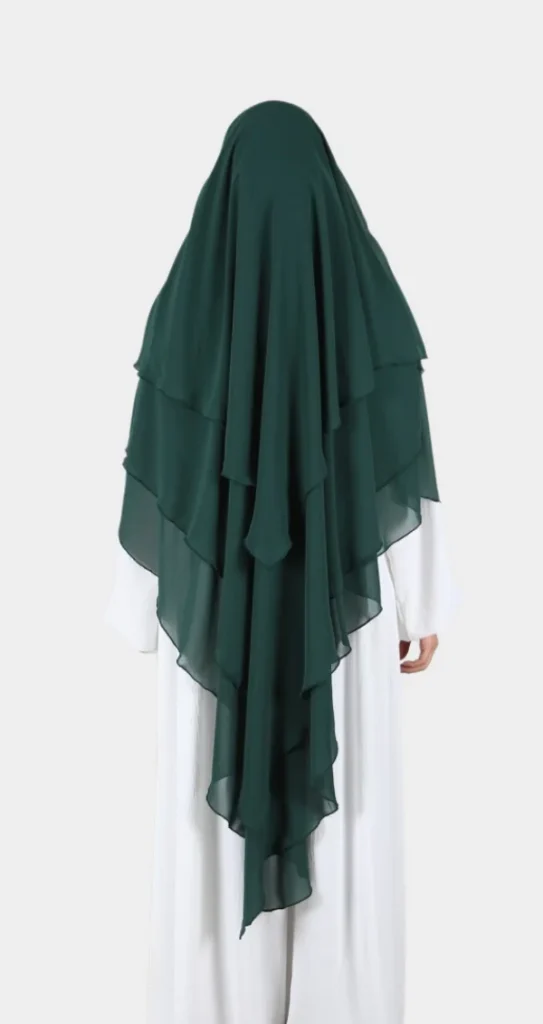 Khimar 3 Voiles Vert Sapin – vue 1