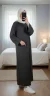 Robe Pull Longue Femme Gris Foncé