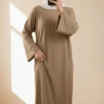 Robe Pull Longue Femme Tan