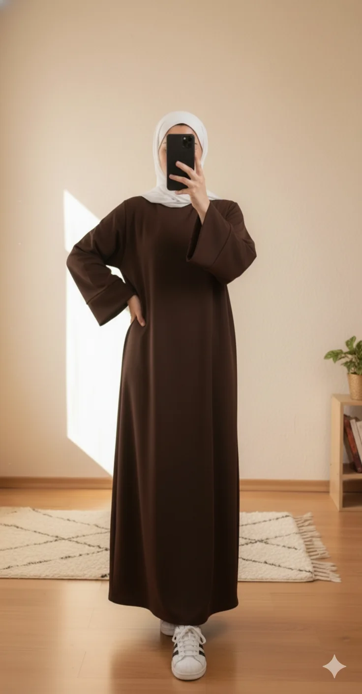 Robe Pull Longue Femme marron foncé Robe Pull Longue Femme marron foncé