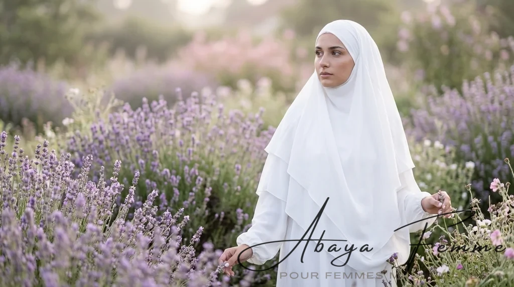 Khimar 3 Voiles Blanc 1 Khimar 3 Voiles Blanc