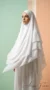Khimar 3 Voiles Blanc - Minimal Photo - Model Style: Hijabi