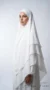 Khimar 3 Voiles Blanc - Studio Photo - Model Style: Hijabi