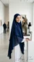 Navy Blue 3-Veil Khimar - Lifestyle Photo - Model Style: Hijabi