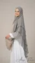 Grey 3-Veil Khimar - Minimal Photo - Model Style: Hijabi