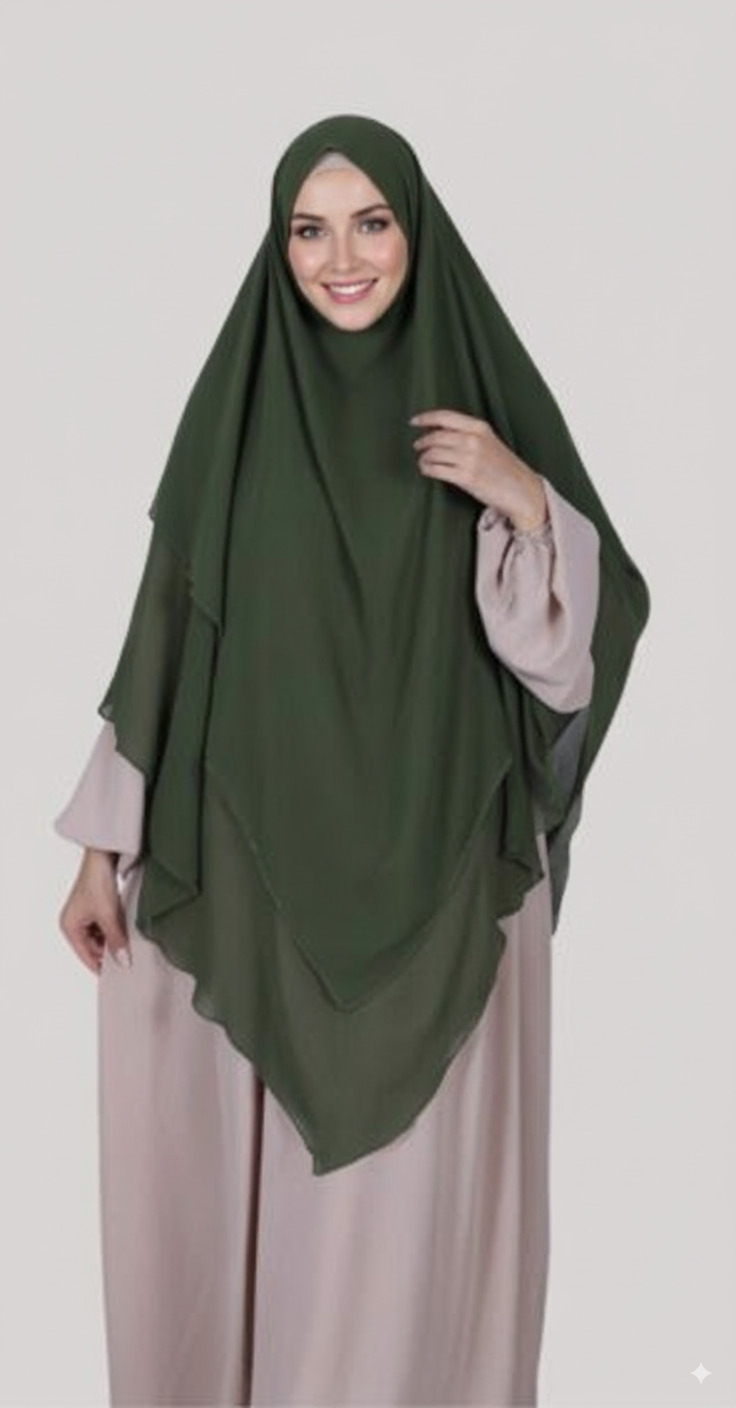 khimar 3 voiles kaki khimar-3-voiles-kak