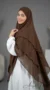 Khimar 3 Voiles Marron - Studio Photo - Model Style: Hijabi