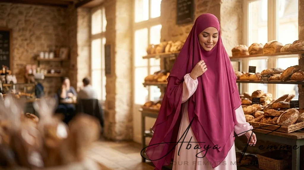 Khimar 3 Voiles Mauve 1 Khimar 3 Voiles Mauve