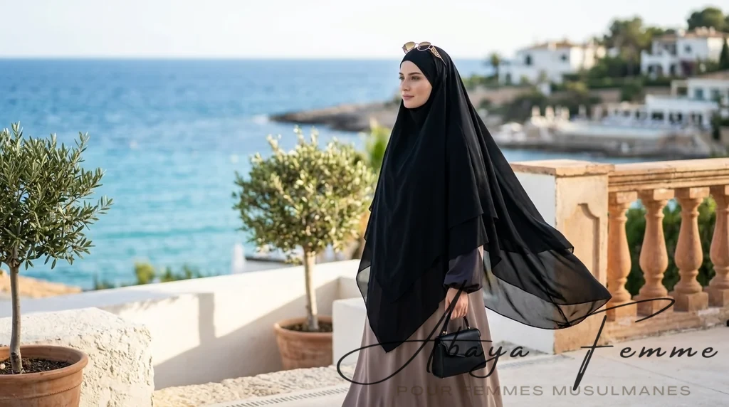 Khimar 3 Voiles Noir 1 Khimar 3 Voiles Noir