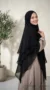 Khimar 3 Voiles Noir - Studio Photo - Model Style: Hijabi