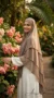Khimar 3 Voiles Taupe - Garden Photo - Model Style: Hijabi