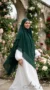 Khimar 3 Voiles Pine Green - Garden Photo - Model Style: Hijabi