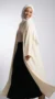 Beige Medina silk kimono abaya - Photo Studio - Model Style: Hijabi