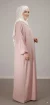Abaya-Blush-Simple-Longue-et-Ample-avec-Manches-Elastiques