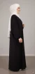Abaya-Noire-Simple-Longue-et-Ample-avec-Manches-Elastiques