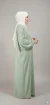 Abaya Vert d'eau Simple Longue et Ample avec Manches Élastiques