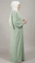 Abaya-Vert-deau-Simple-Longue-et-Ample-avec-Manches-Elastiques916