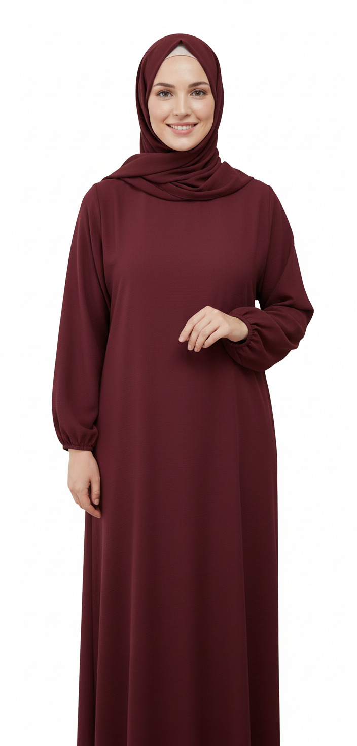 Robe Abaya voile integré Terracotta Robe Abaya voile integré Terracotta