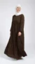 Abaya Soie de Médine évasée Chocolat - Studio Photo - Model Style: Hijabi