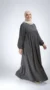 Uitlopende Abaya Soie de Médine Donkergrijs - Studio Foto - Model Stijl: Hijabi