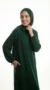 Abaya voile integré Vert Sapin - Studio Photo - Model Style: Hijabi
