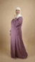 Robe Abaya Croisée Manches Bouffantes avec noeud Mauve - Studio Photo - Model Style: Hijabi