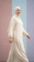 Robe Abaya voile integré Beige - Minimal Photo - Model Style: Hijabi