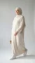 Robe Abaya voile integré Beige - Studio Photo - Model Style: Hijabi