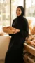 Robe Abaya voile integré Noire - Lifestyle Photo - Model Style: Hijabi