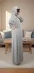 Robe Abaya voile integré Grise